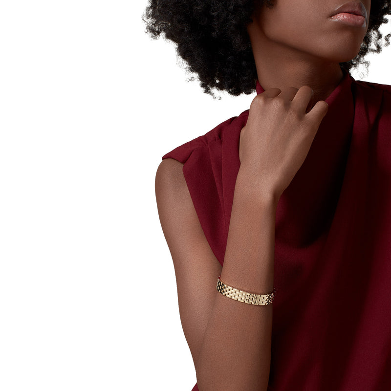 Cartier Maillon Panthere Five Rows Yellow Gold Bracelet In Size 16