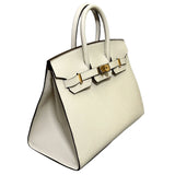 Hermes Birkin 25 Craie Togo Leather Gold Hardware Handbag