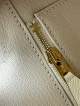 Hermes Birkin 25 Craie Togo Leather Gold Hardware Handbag