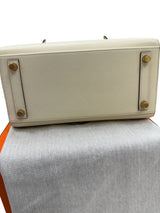 Hermes Birkin 25 Craie Togo Leather Gold Hardware Handbag