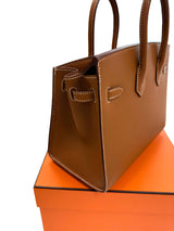 Hermes Birkin Sellier 25 Gold Epsom Leather Rolled Handles Gold Hardware Handbag