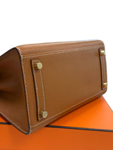 Hermes Birkin Sellier 25 Gold Epsom Leather Rolled Handles Gold Hardware Handbag