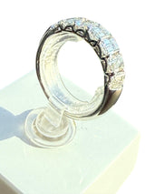 3.52ct Emerald Cut Single-Row Diamond Band Platinum Ring VVS2 E Clarity