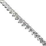 19.57ct Natural Diamond Graduated Tennis Necklace in 14K White Gold