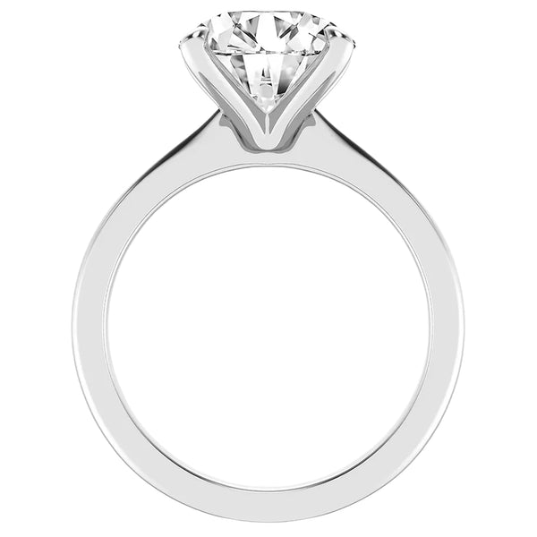 GIA Certified 1.86ct Round Brilliant Diamond Tiffany Style Ring 14K White Gold