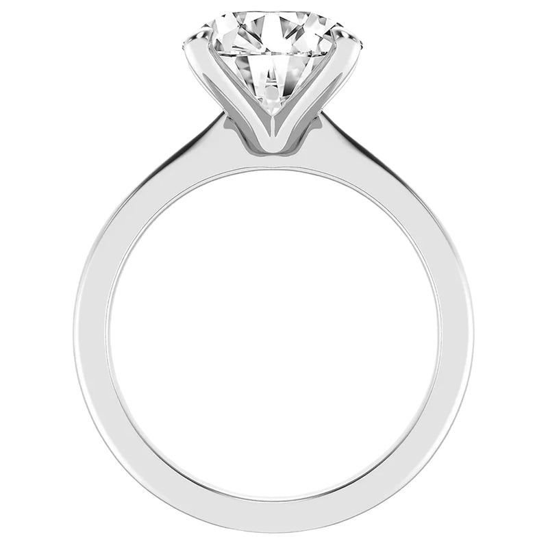 GIA Certified 1.86ct Round Brilliant Diamond Tiffany Style Ring 14K White Gold