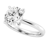 GIA Certified 1.86ct Round Brilliant Diamond Tiffany Style Ring 14K White Gold