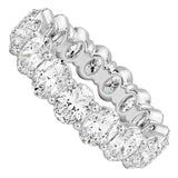 4.63ct Natural 18 Oval Diamond Eternity Band Ring 18K White Gold VS2 Clarity