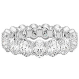 4.63ct Natural 18 Oval Diamond Eternity Band Ring 18K White Gold VS2 Clarity