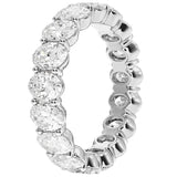 4.63ct Natural 18 Oval Diamond Eternity Band Ring 18K White Gold VS2 Clarity