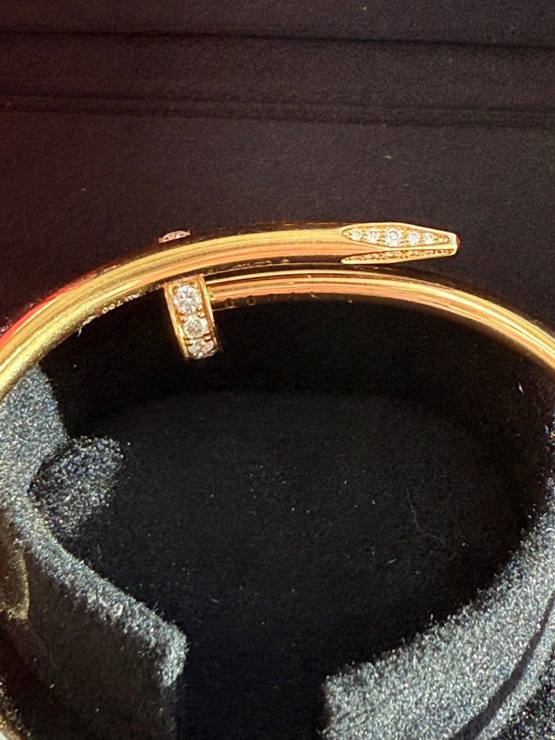 Cartier Juste Un Clou Classic Model 0.58ct Diamond Bracelet 18K Yellow Gold