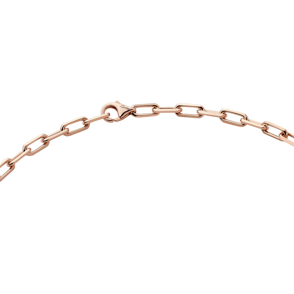 Cartier Santos De Cartier Geometric Chain Necklace Small Model 18K Rose Gold