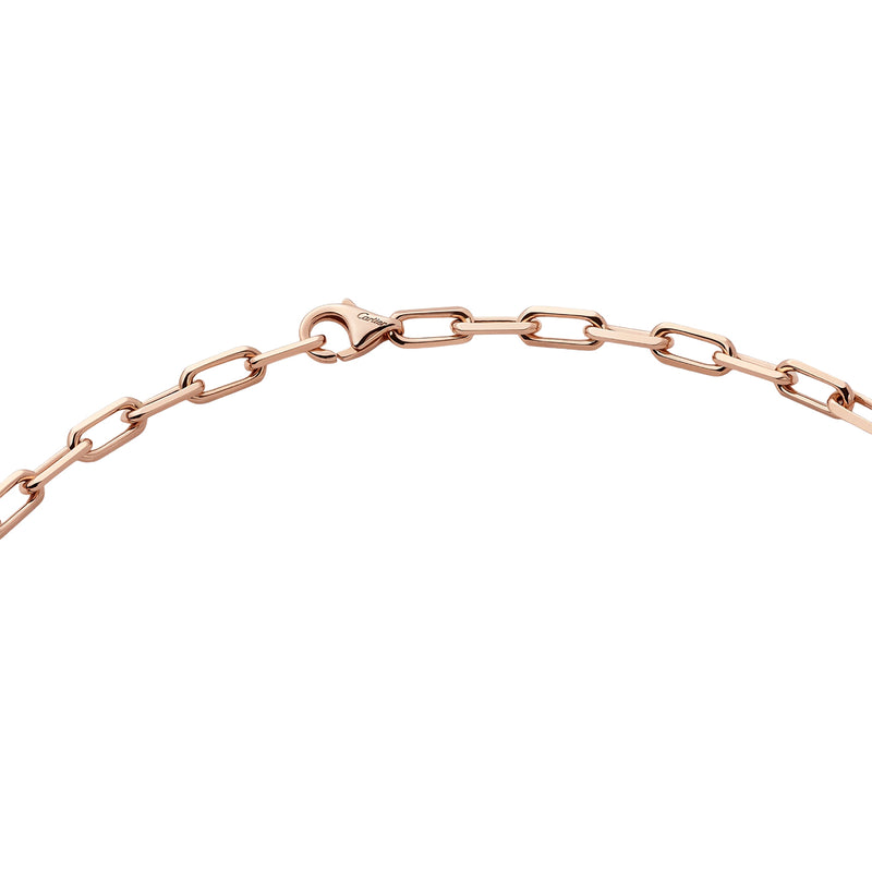 Cartier Santos De Cartier Geometric Chain Necklace Small Model 18K Rose Gold