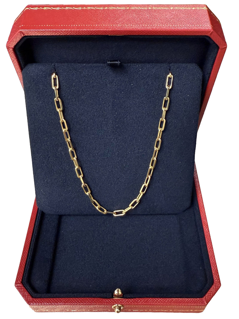 Cartier Santos De Cartier Geometric Chain Necklace Small Model 18K Rose Gold