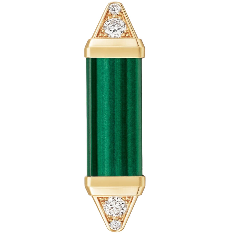 Cartier Les Berlingots De Cartier Malachite 0.33ct Semi-Paved Ring Yellow Gold