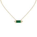 Cartier Les Berlingots De Cartier Malachite Diamond Necklace Medium Model Gold