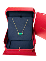 Cartier Les Berlingots De Cartier Malachite Diamond Necklace Medium Model Gold