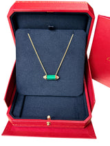 Cartier Les Berlingots De Cartier Malachite Diamond Necklace Medium Model Gold