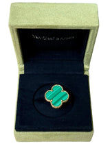 Van Cleef & Arpels Magic Alhambra Green Malachite 18K Yellow Gold Ring
