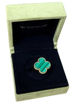 Van Cleef & Arpels Magic Alhambra Green Malachite 18K Yellow Gold Ring