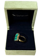 Van Cleef & Arpels Magic Alhambra Green Malachite 18K Yellow Gold Ring