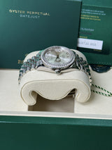 Rolex Datejust 36mm Silver Diamond Dial Bezel Steel Gold Jubilee Watch 126284RBR