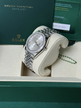 Rolex Datejust 36mm Silver Diamond Dial Bezel Steel Gold Jubilee Watch 126284RBR