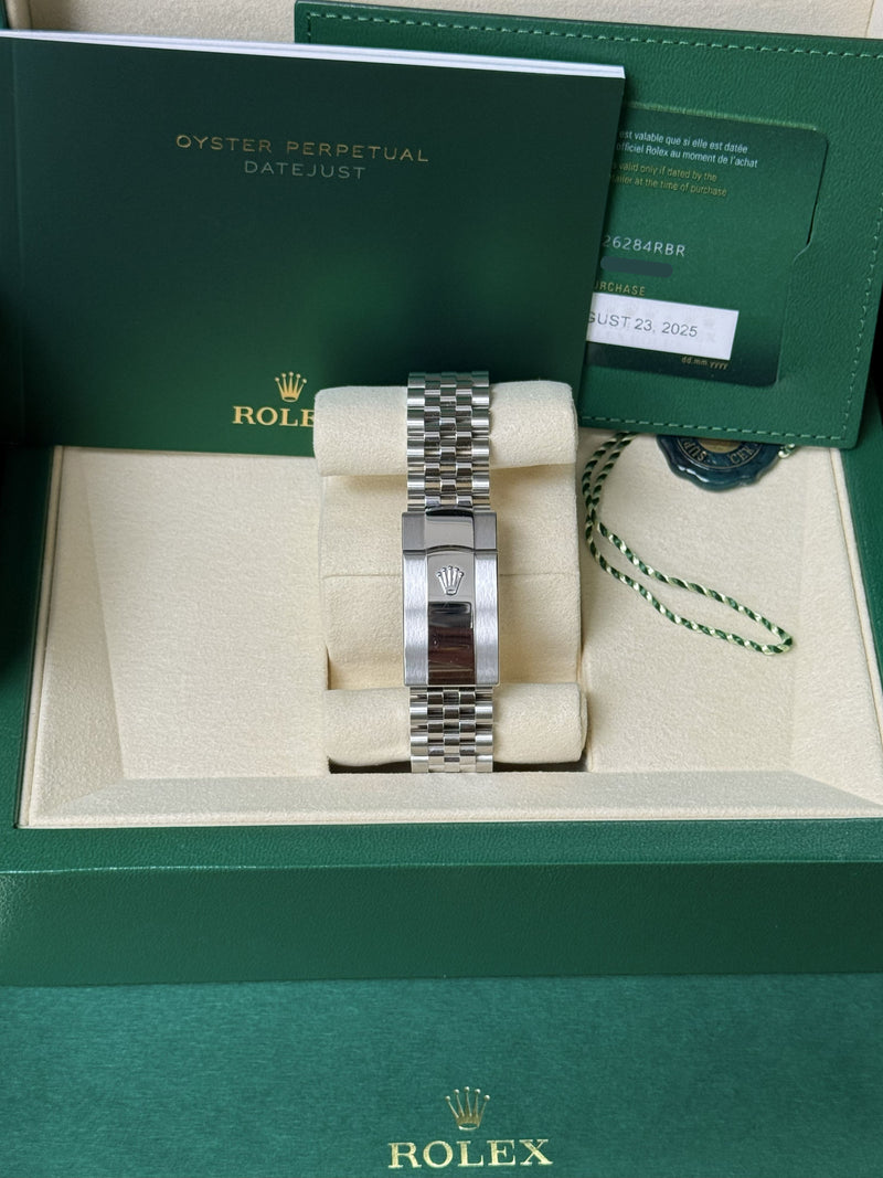 Rolex Datejust 36mm Silver Diamond Dial Bezel Steel Gold Jubilee Watch 126284RBR