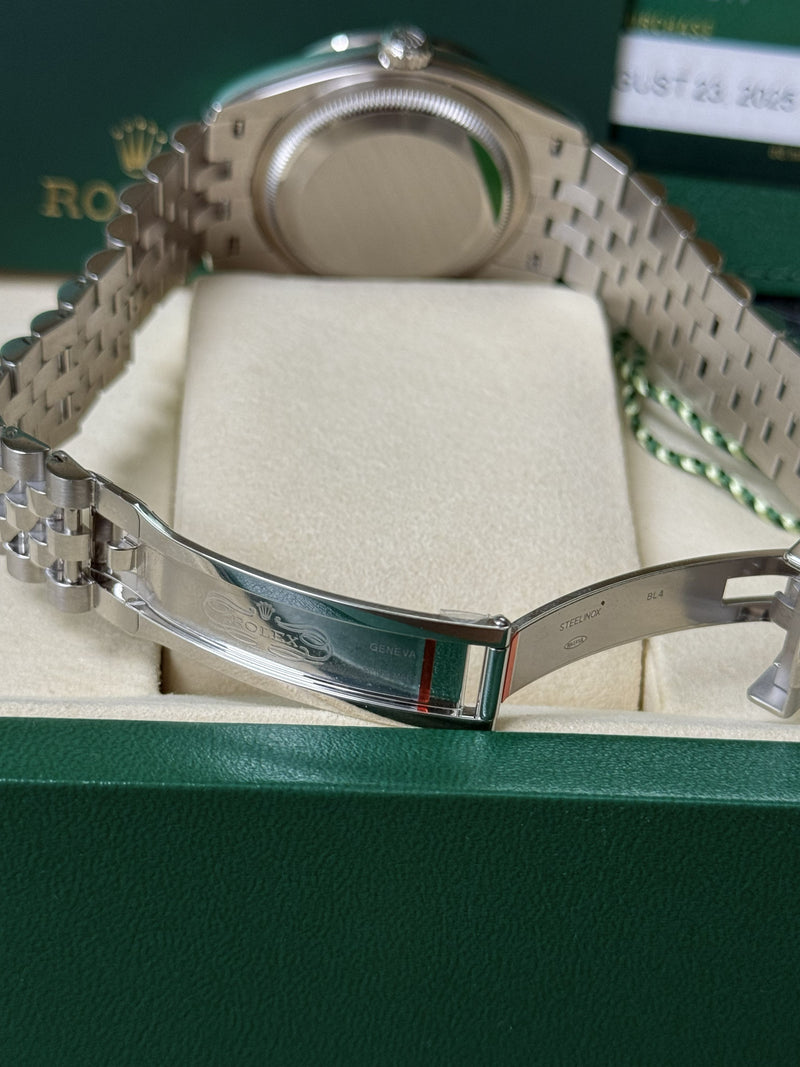 Rolex Datejust 36mm Silver Diamond Dial Bezel Steel Gold Jubilee Watch 126284RBR