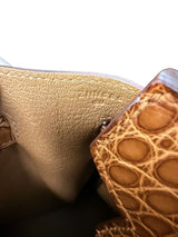 Hermes Birkin Touch 30 Gold Matte Alligator / Togo Limited Edition Palladium Bag