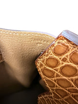 Hermes Birkin Touch 30 Gold Matte Alligator / Togo Limited Edition Palladium Bag