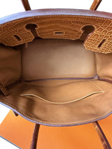 Hermes Birkin Touch 30 Gold Matte Alligator / Togo Limited Edition Palladium Bag