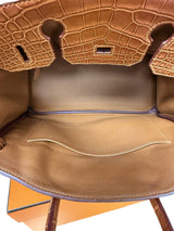 Hermes Birkin Touch 30 Gold Matte Alligator / Togo Limited Edition Palladium Bag