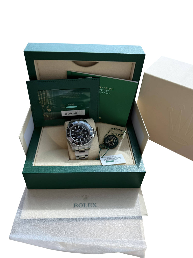 Rolex Sea-Dweller Deepsea 44mm Black Dial Stainless Steel Oyster Watch 126660