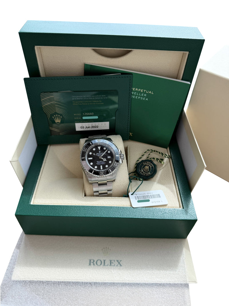 Rolex Sea-Dweller Deepsea 44mm Black Dial Stainless Steel Oyster Watch 126660