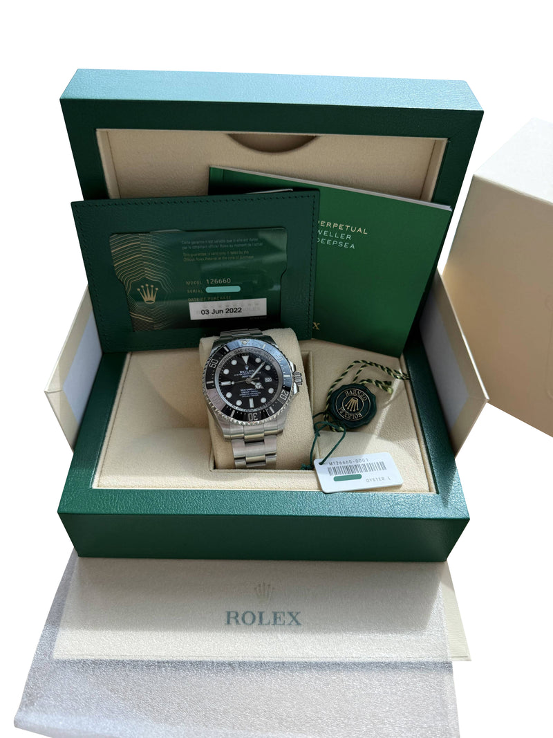 Rolex Sea-Dweller Deepsea 44mm Black Dial Stainless Steel Oyster Watch 126660