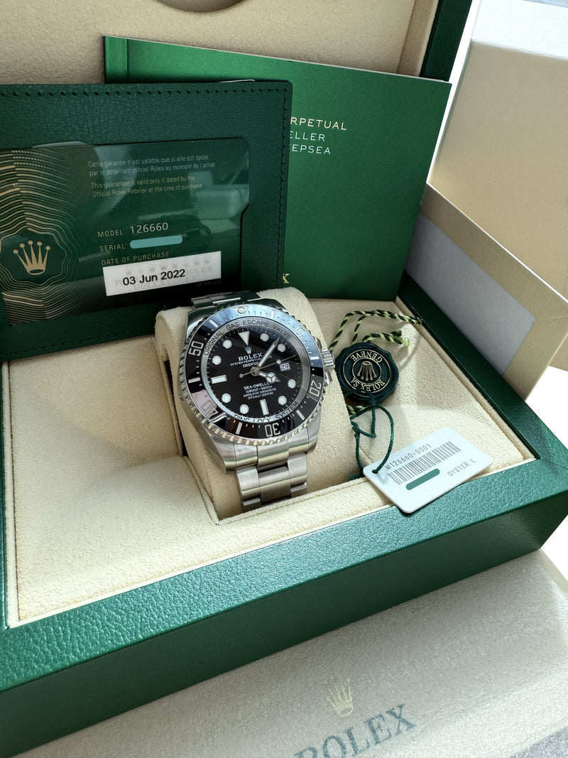 Rolex Sea-Dweller Deepsea 44mm Black Dial Stainless Steel Oyster Watch 126660