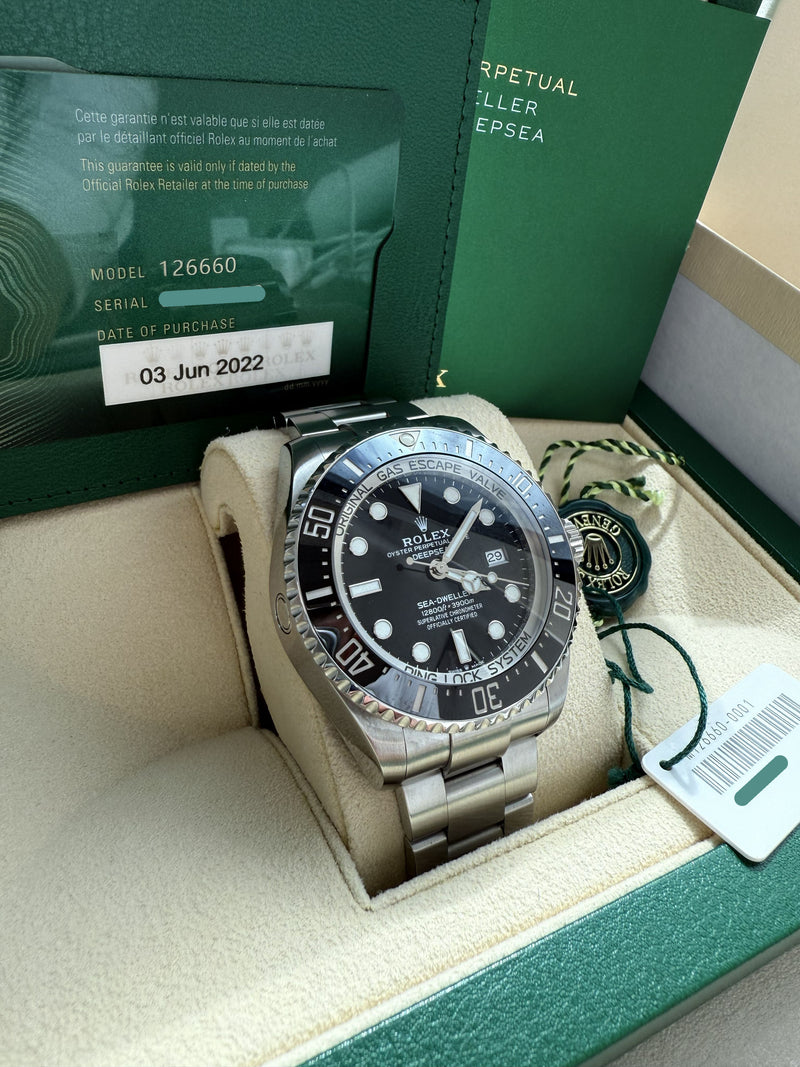 Rolex Sea-Dweller Deepsea 44mm Black Dial Stainless Steel Oyster Watch 126660