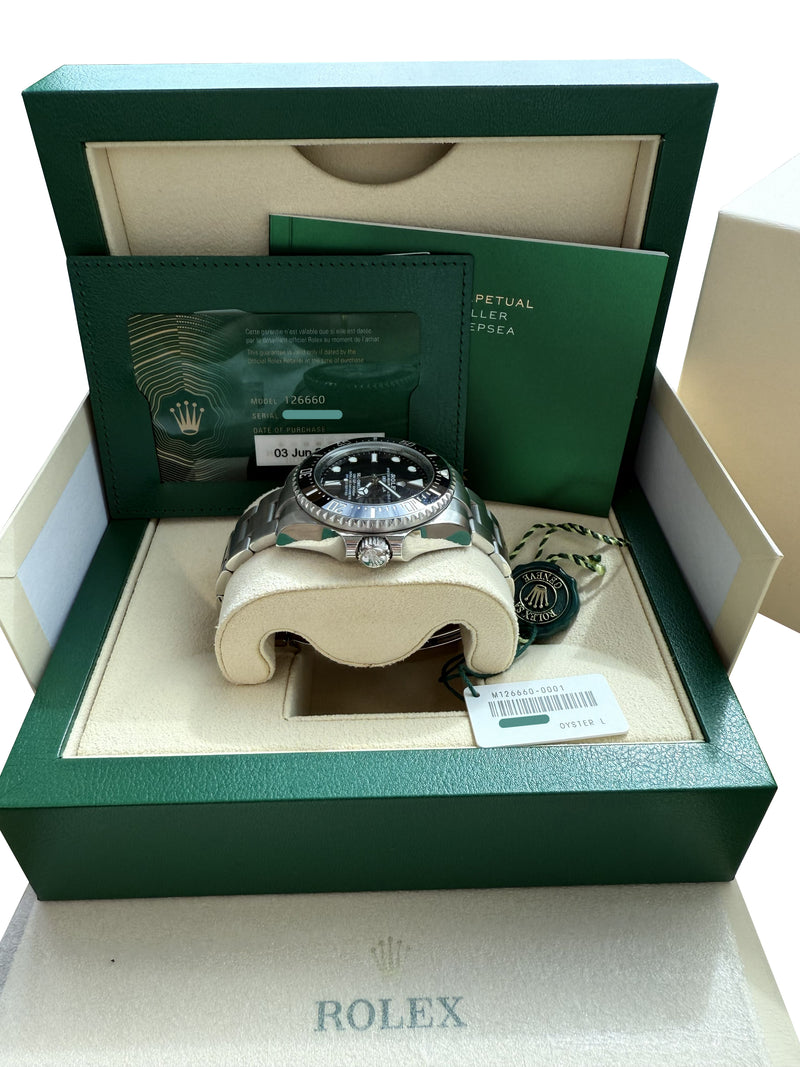 Rolex Sea-Dweller Deepsea 44mm Black Dial Stainless Steel Oyster Watch 126660