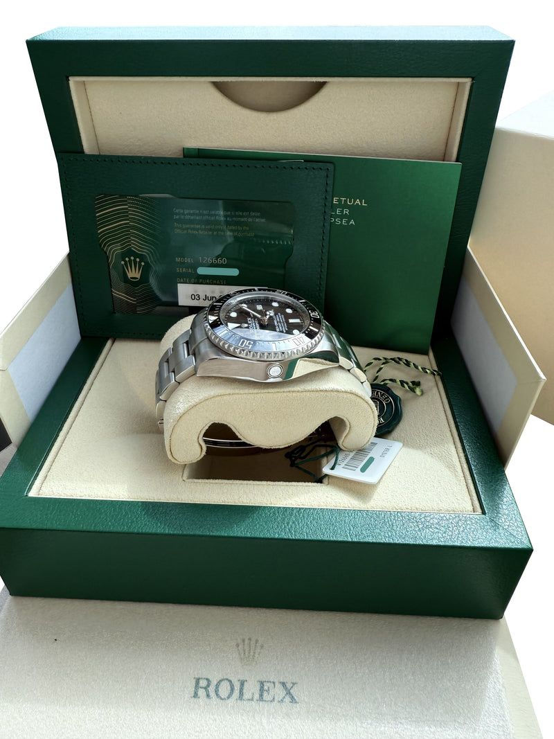 Rolex Sea-Dweller Deepsea 44mm Black Dial Stainless Steel Oyster Watch 126660