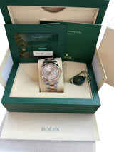 Rolex Datejust 41 Sundust Pink Diamond Dial Rose Gold Smooth Bezel Watch 126301