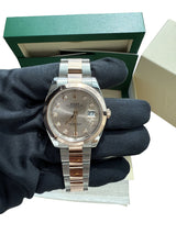 Rolex Datejust 41 Sundust Pink Diamond Dial Rose Gold Smooth Bezel Watch 126301