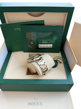 Rolex Datejust 41 Black Diamond Dial Yellow Gold Steel Fluted Bezel Watch 126333