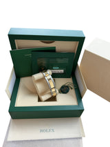 Rolex Datejust 41 Black Diamond Dial Yellow Gold Steel Fluted Bezel Watch 126333