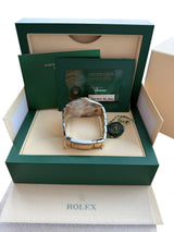 Rolex Datejust 41 Black Diamond Dial Yellow Gold Steel Fluted Bezel Watch 126333