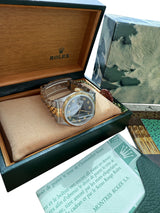 Rolex Datejust 36mm Jubilee Black Arabic Dial 18K Yellow Gold Steel Watch 16013