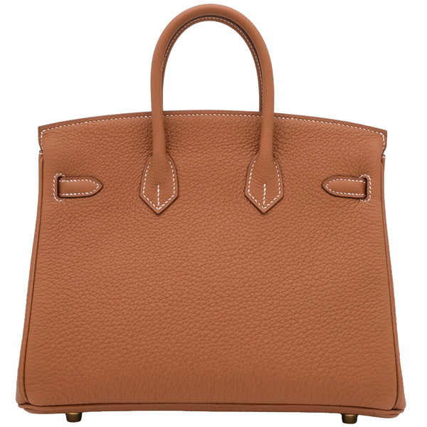 Hermes Birkin 25 Gold Togo Leather With Gold Hardware Handbag