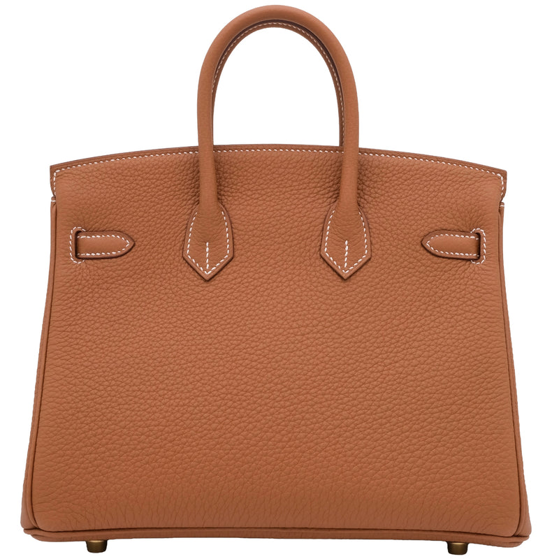 Hermes Birkin 25 Gold Togo Leather With Gold Hardware Handbag
