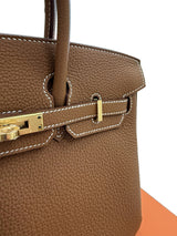 Hermes Birkin 25 Gold Togo Leather With Gold Hardware Handbag