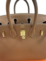Hermes Birkin 25 Gold Togo Leather With Gold Hardware Handbag